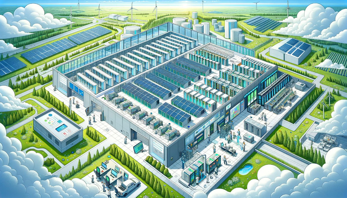 A graphic representation of data center architecture following industry best practices