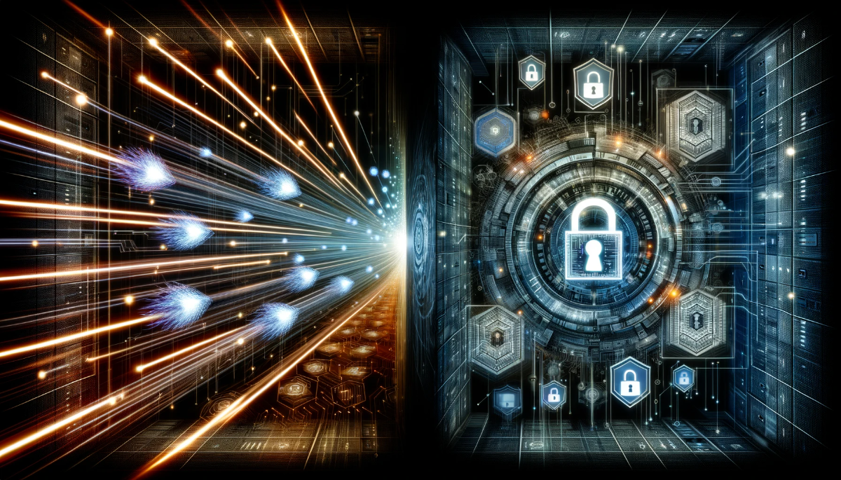 Image illustrating the secure process of data encryption for digital information protection